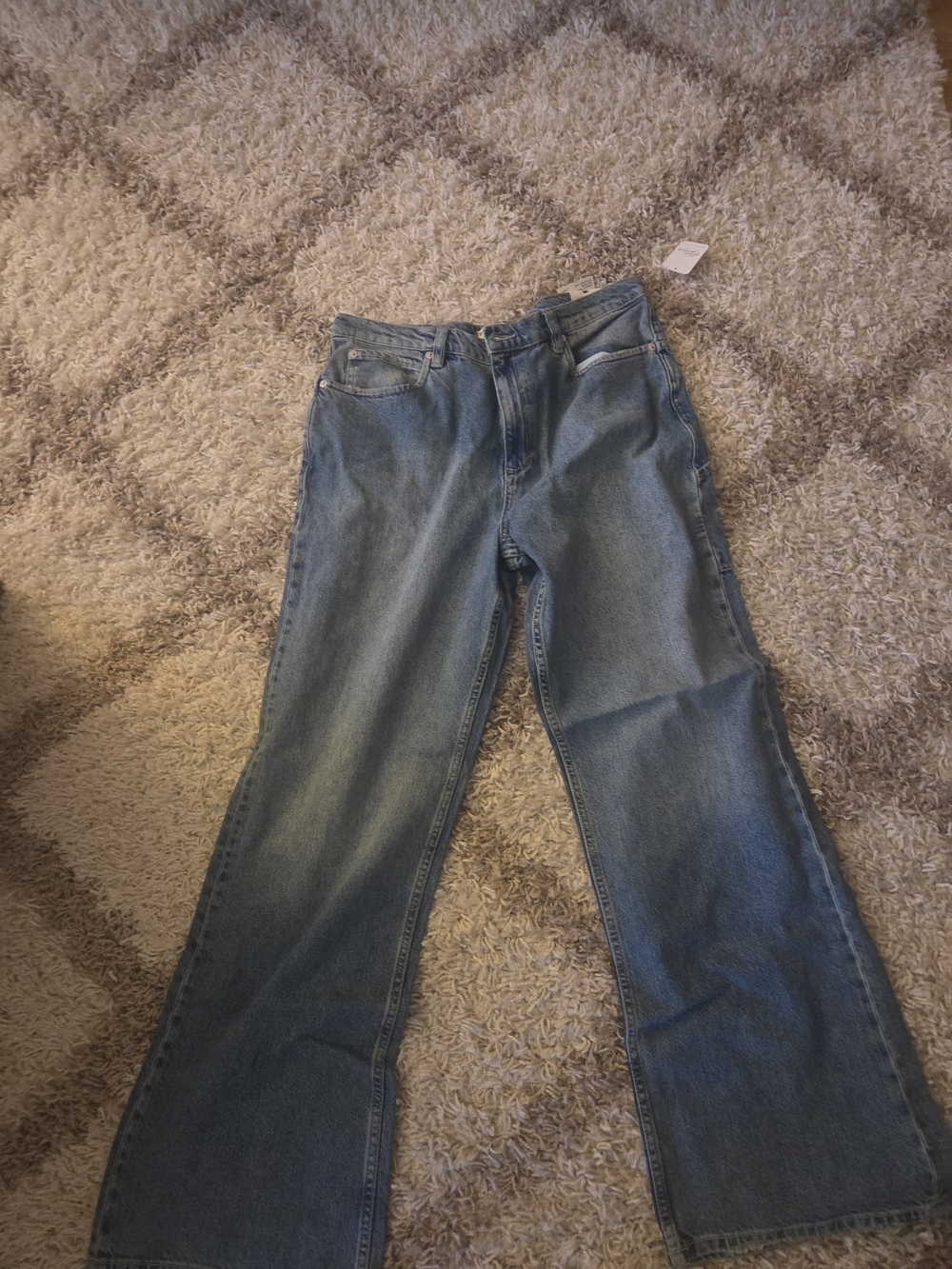 Free People Medium Blue Straight Leg Jeans